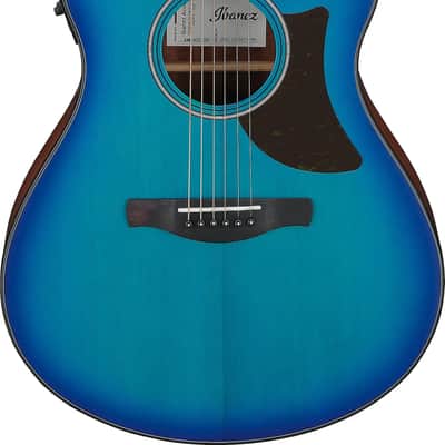 Ibanez AAM50CE Advanced Grand Auditorium Acoustic-Electric Guitar, Solid Spruce Top, Sapphire Blue Burst image 1