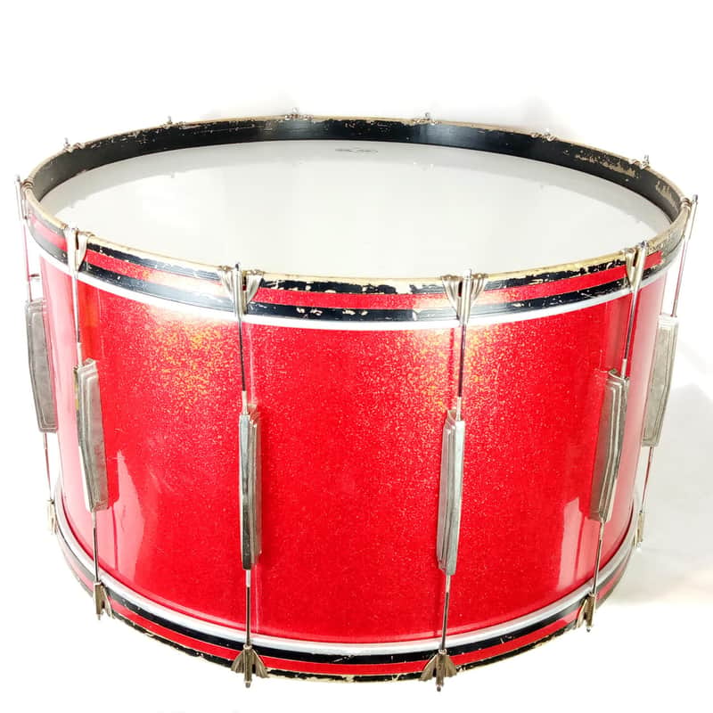 Ludwig 16x32"Deluxe Concert Bass Drum Vintage60s 3P African Mahogany Red Sparkle image 1