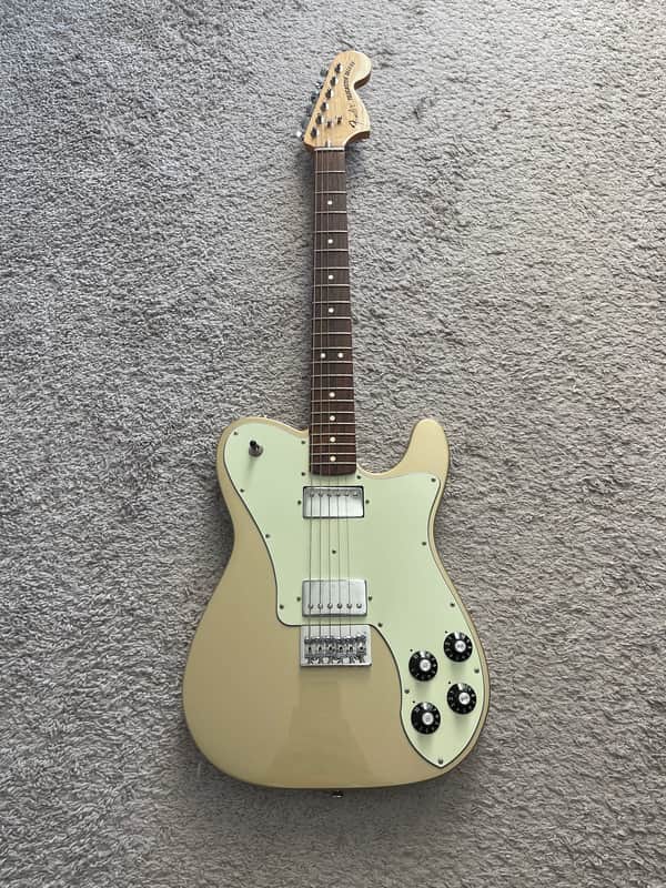 Fender Chris Shiflett Telecaster Deluxe 2016 MIM Shoreline Gold Tele Guitar image 1