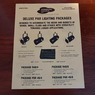 Farralane Lighting and Audio Catalog, Flyers and Pricing, 1983 image 9