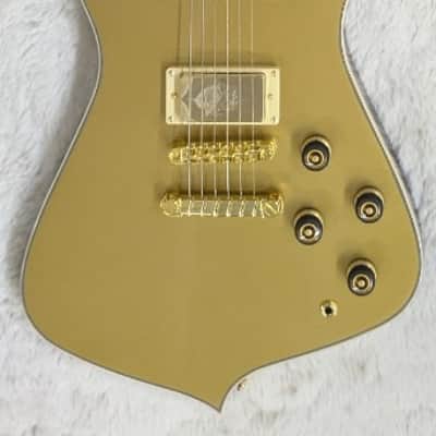 Ibanez Iceman Model IC420GD Solid Body Electric Guitar, Gold Top Finish image 1