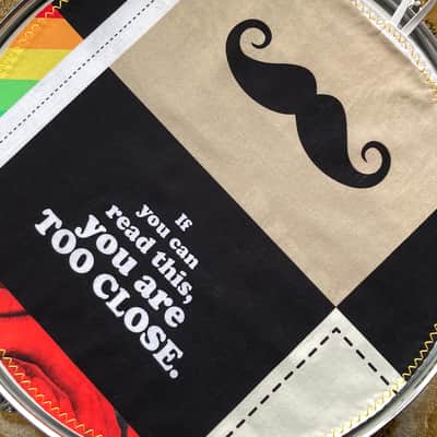 14" reversible Drum Bunny cloth drum cover - partial mute - dampener - compare to Drum Tortillas, Quesadilla, Big Fat Snare image 1
