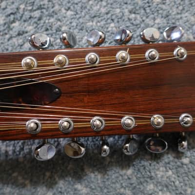 Vintage 1960s Giannini GS 680 12 String Acoustic Guitar Cedar Top Guitar Brazilian Rosewood Beautiful Lush Tones Case image 9