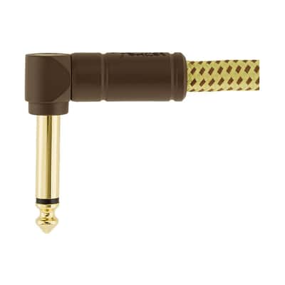 Fender Deluxe Series Guitar/Instrument Cable (Tweed, 15 ft, Straight/Right Angle) image 2