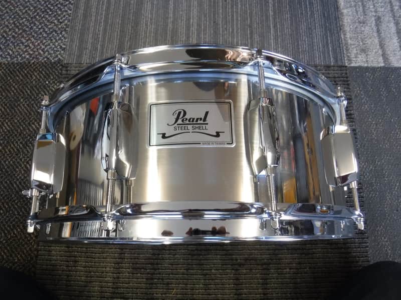Pearl 14x5.5" Steel Shell 10 Lug SS Snare-Excellent! image 1