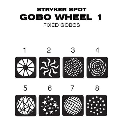 2 Eliminator Lighting ADJ Stryker Spot 7 Colors 150W LED Moving Head Spot Lights image 8