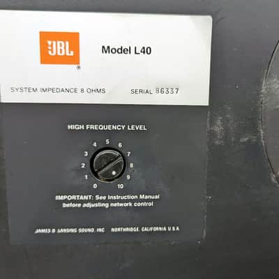 Rare JBL L40 Vintage Audiophile Speaker Pair - Woodgrain image 3