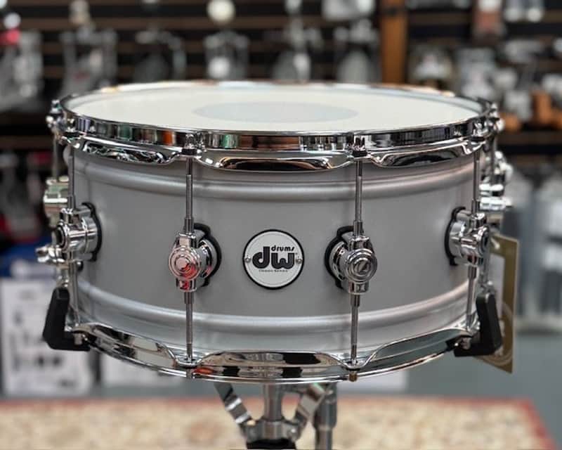 DW DDSD6514MACR 14X6.5 DESIGN THIN ALUMINUM SNARE DRUM MATTE FINISH - FLOOR DEMO image 1