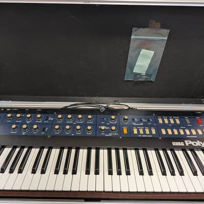 Serviced Korg PolySix 1980s - Navy Blue With Tubbutec Midi Kit