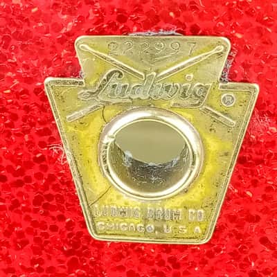 Ludwig 12x15" Virgin Keystone Tom Drum#222997 Red Sparkle Tenor/Floor 12/13/1965 image 2