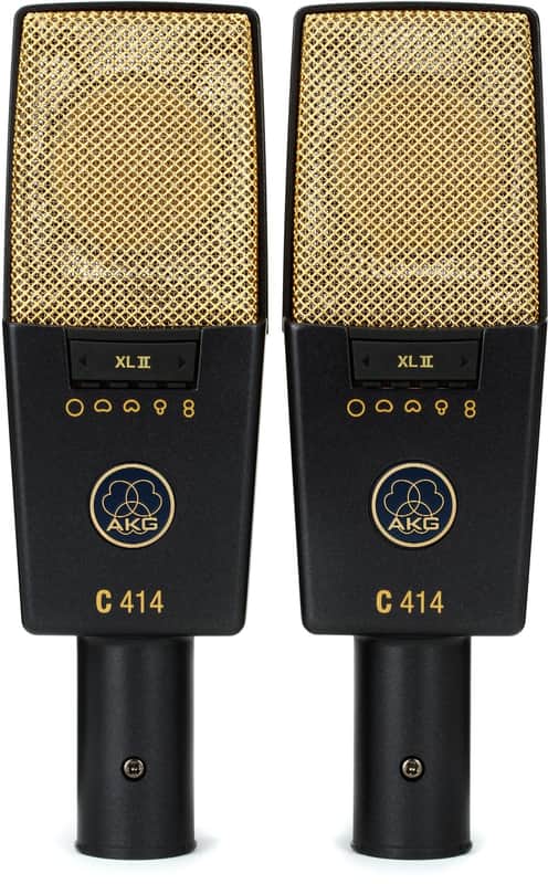 AKG C414 XLII/ST Large-diaphragm Condenser Microphone - Matched Pair image 1