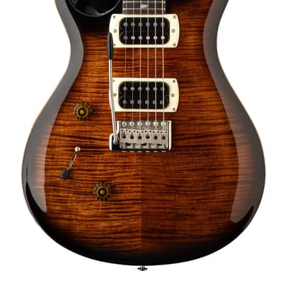 PRS SE Custom 24 Left-Handed, Black Gold Sunburst image 1