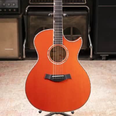 Taylor Doyle Dykes Signature Model Grand Auditorium Acoustic/Electric Guitar - Translucent Orange with Aerocase image 3