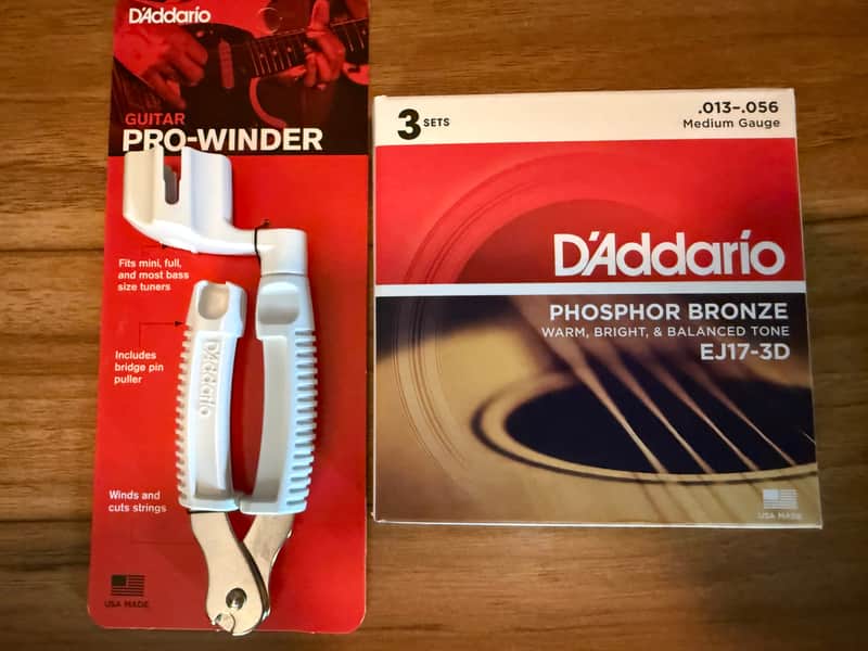 D’Addario Guitar Accessory Bundle – Pro-Winder, Tuner, Neck Rest and 9 Sets of Strings image 1