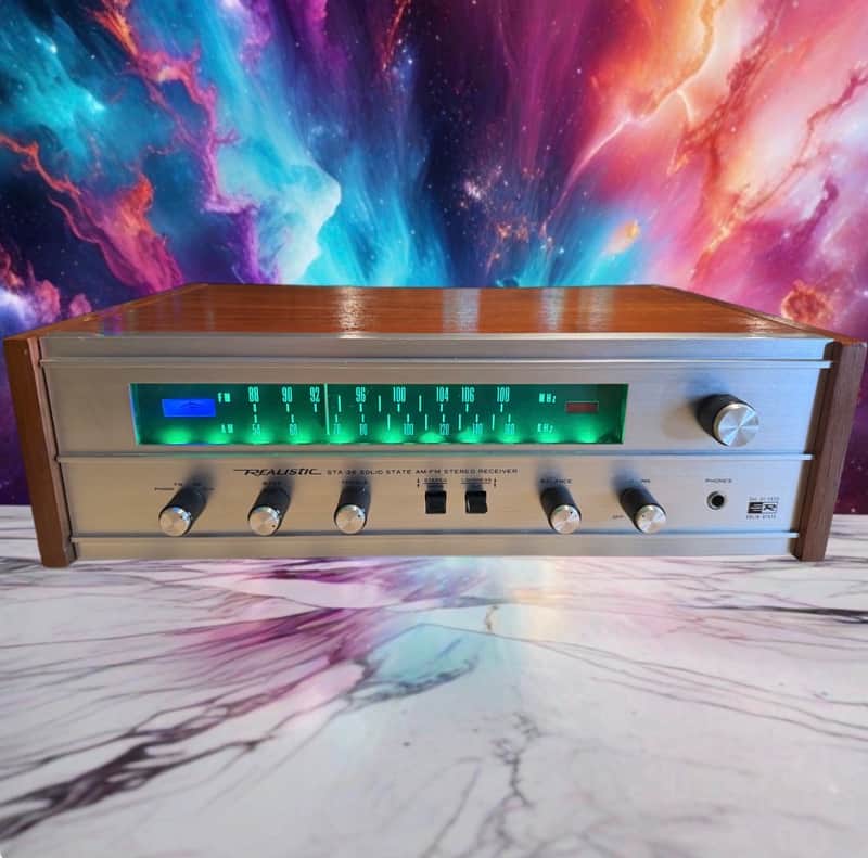 Vtg Realistic STA-36 AM-FM Stereo Receiver 1971 Wood LED Upgrade Serviced BEAUTY image 1