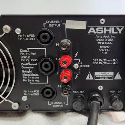 ASHLY MFA -6000 DUAL MONORAL AMPLIFIER 2 x 800 Watts 4 Ohms image 8