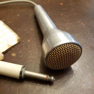 Sonotone CM10A Voice Of Music VM Space-age Ceramic Harp Mic Hi-Z 1960s Brushed Stainless image 1