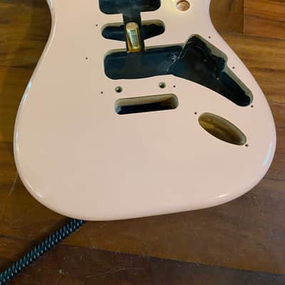 Fender Player Shell Pink Coral Strat Stratocaster Alder Body 2 Point Special Edition image 2