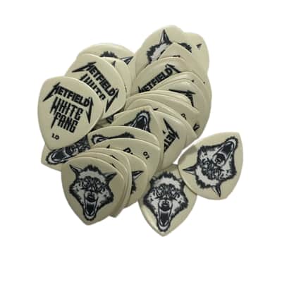 Dunlop Guitar PIcks White Fang 24 Picks 1.0mm James Hetfield image 1