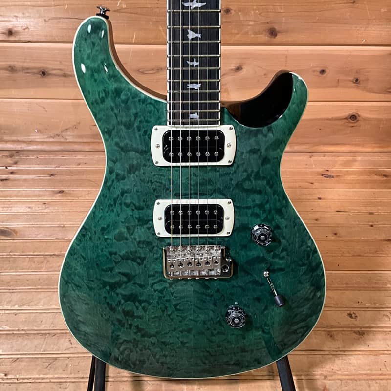 PRS SE Custom 24 Quilt Electric Guitar - Teal Black image 1