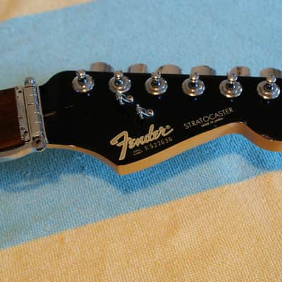 FENDER MIJ FENDER SYSTEM 3 NECK WITH LOCKING LEVER NUT LATER 1980'S MAPLE/ROSE NECK CHROME LEVER NUT image 1