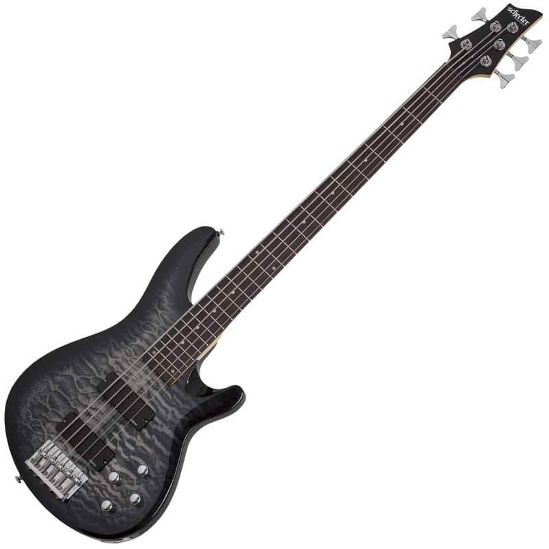 Schecter C-5 Plus 5 String Bass Guitar - Charcoal Burst image 1