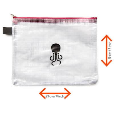 Tentacle Sync Mesh Pouch with One Pocket, Red image 2