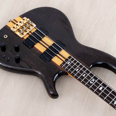 1990s Aria Pro II Super Bass SB-800 See-through Black Vintage Neck Through Bass, Near-Mint w/ Case & Hangtag image 9