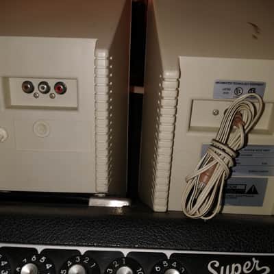 TEAC Power Max 160/2 Powered Speakers 1980's - Cream image 4
