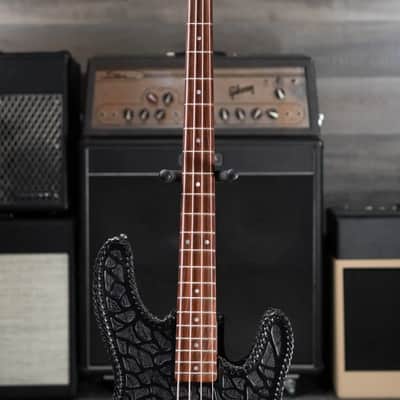 Peavey USA Foundation Electric Bass with Tooled Leather Cover and Hardshell Case - Used image 5