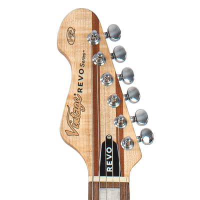 Vintage REVO Series 'Integra' Guitar ~ Satin Natural image 4
