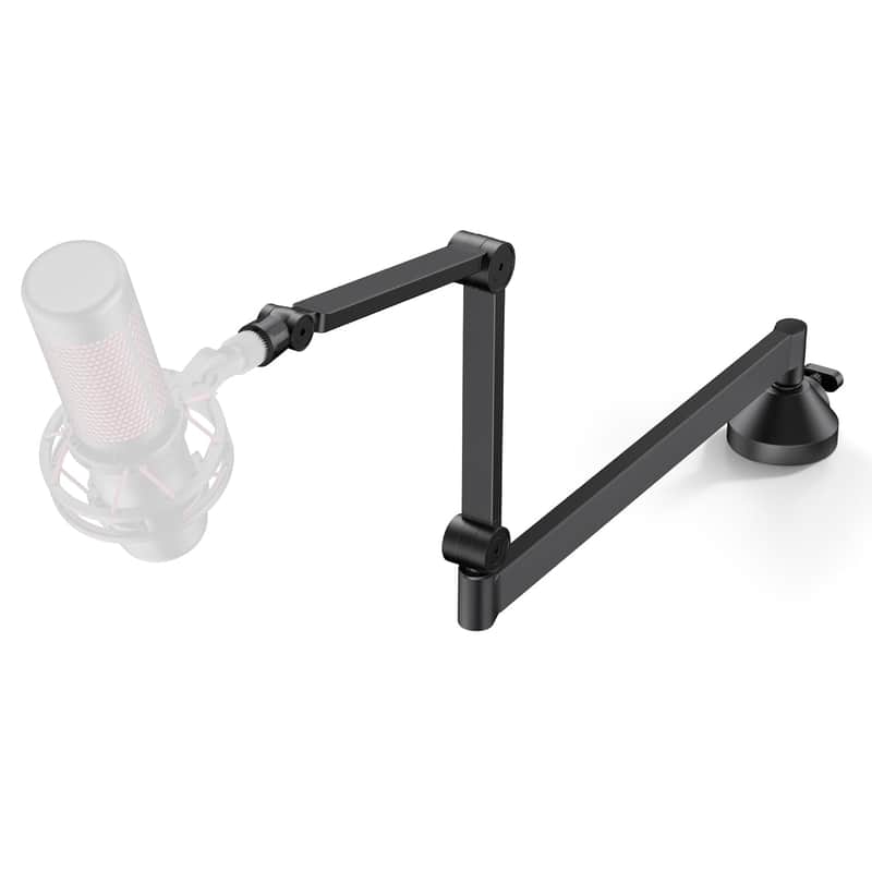 Low Profile Mic Arm, 360Â° Rotatable Microphone Arm Stand Foldable Desk Mic Boom Arm With 3/8" To 5/8" Adapter For Fifine Am8 K669B Quadcast Solocast At2020 And Other Mics image 1