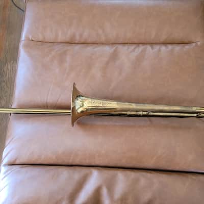 Vintage York USA Bb Tenor Trombone w/ Original Tweed Case – 7" Bell image 17