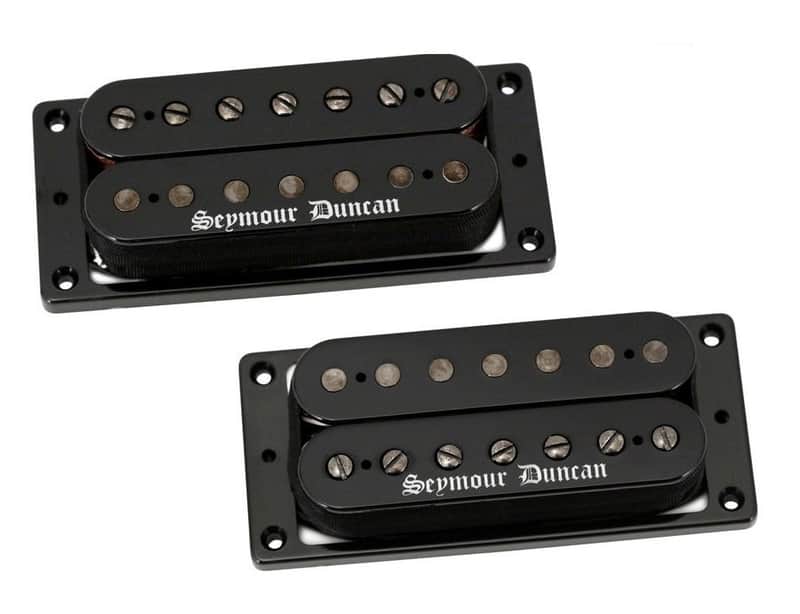 Seymour Duncan Black Winter 7 String Humbucker Passive Mount Guitar Pickup Set In Black image 1