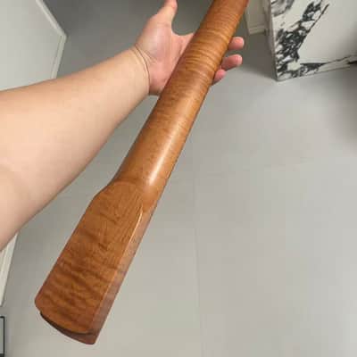 4-string electric bass neck P bass stainless steel 21frets Roasted flame Maple guitar neck 34inch maple fingerboard hole 18mm Nut 42mm 1 image 3