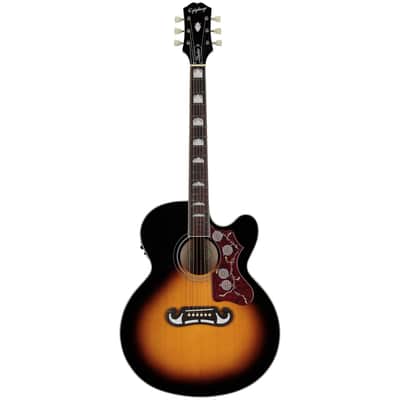 Epiphone J-200 Studio EC, Vintage Sunburst, with Gig Bag image 4