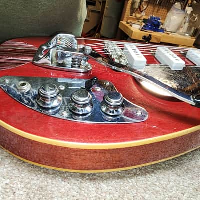Vox Mark VI Acoustic Teardrop 1966 - Red image 5