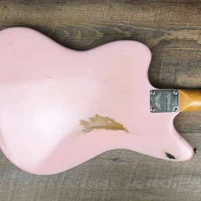 MyDream Partcaster Custom Built - Shell Pink over Sunburst Mojo JM Dual Foil image 11