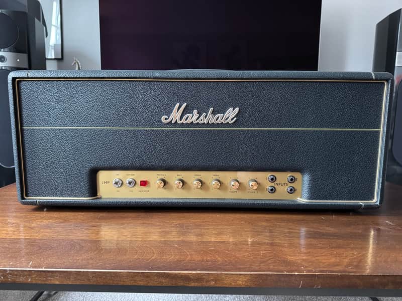 Marshall 1959HW Handwired JMP Reissue 2-Channel 100-Watt Guitar Amp Head 2005 - Present - Black image 1