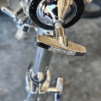 Ludwig Black and White Badge Craddle Snare Stand 90s - Chrome image 2