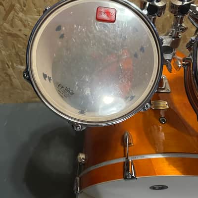 Stage Custom Birch (Honey Amber) 22” kick, 16” floor tom, 14” snare, 10” and 12” rack toms, 5pc Shell Pack image 14