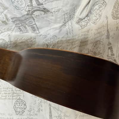 Harwood Parlor Guitar Circa 1895 - 1915 Ser #4512 Solid Brazilian Rosewood Back & Sides Premium Taylor Hard Shell Case image 12