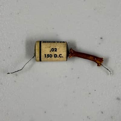 Sprague Capacitor .02 mfd 150 VDC for 3 Pickup Les Paul or ES-175 1950's (E-308) image 1