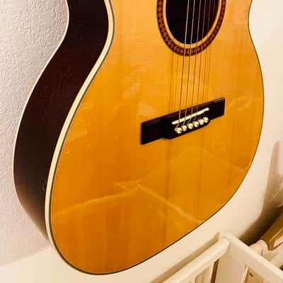 Washburn  F-10S Acoustic Folk Guitar Solid Spruce Top Mahogany Back Sides 2020 Natural/Cherry image 4