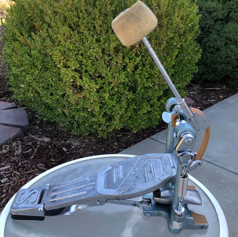 COOL & QUIET! Refurbished Vintage Slingerland Tempo King bass drum pedal leather strap for set kit w/ Ludwig beater image 1
