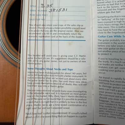 1976 Martin D-35 Vintage Acoustic Guitar w/ Original Hardshell Case & Paperwork image 15