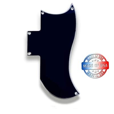 Gibson SG Standard/ '61 Reissue Pickguard Half Face 5 Ply Black Made in USA by WD image 1