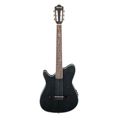 IBANEZ Tim Henson Signature Nylon Guitar Left Hand, Transparent Black Flat image 1