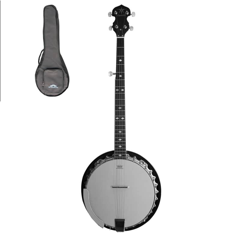 Danville 30-Bracket 5-String Banjo – Mother of Pearl Inlay – BJ30 With Stadium RD-13 Gig Bag image 1
