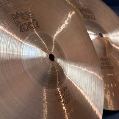 Paiste 14" 2002 Black Label Heavy Hihat Cymbal Pair - 950/1040g image 4